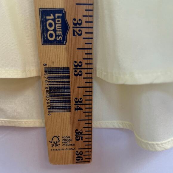 Gitman Bros. Men's 16.5/35 Yellow Long Sleeve Button Down Pinpoint Oxford Shirt - Picture 7 of 8